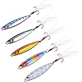 Sougayilang Jigs Fishing Lures Sinking Metal Spoons Micro Jigging Bait