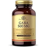 Solgar GABA 500 mg, 100 Vegetable Capsules - Relaxation & Nervous System Support - Amino Acid - Non-GMO, Vegan, Gluten Free, Dairy Free, Kosher - 100 Servings