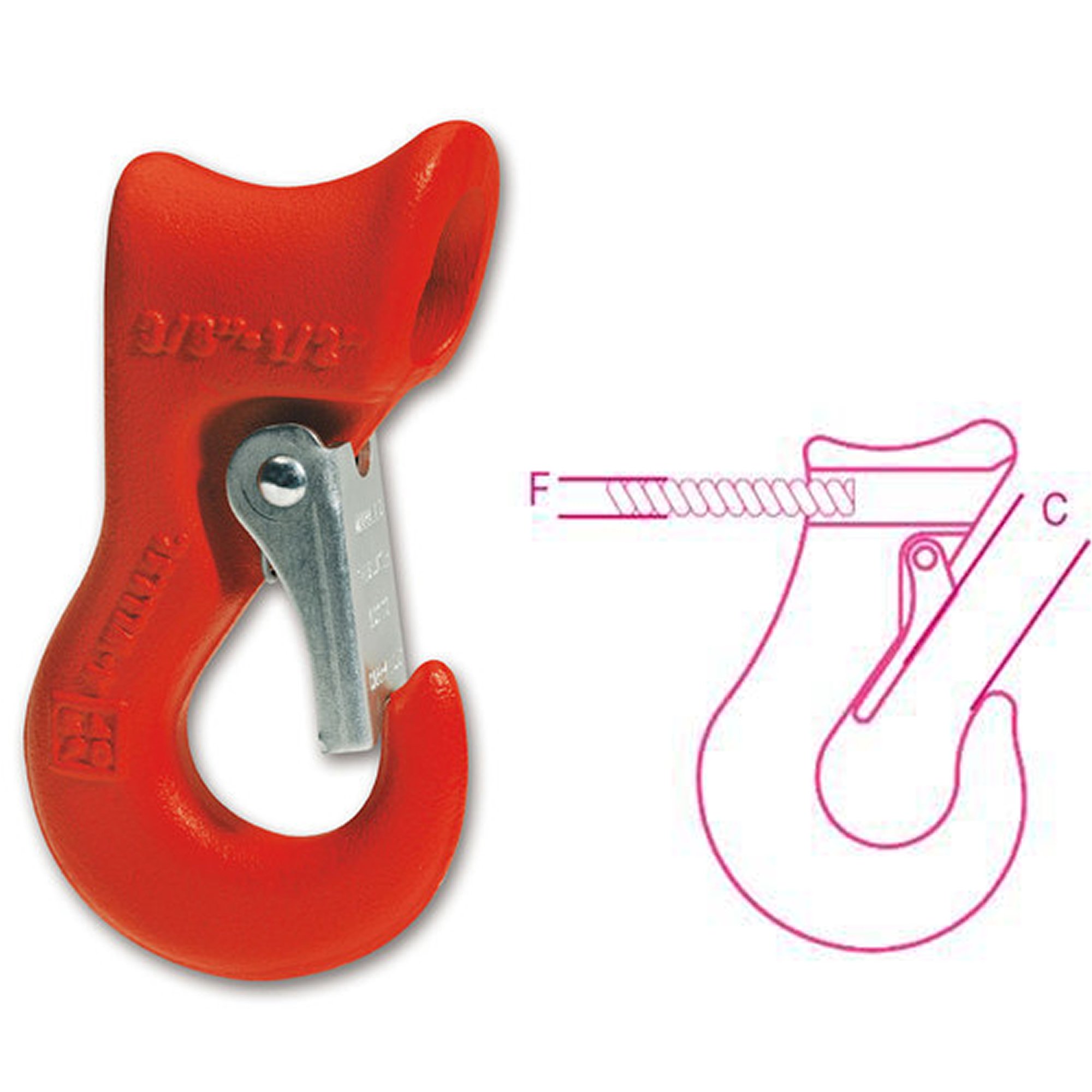 Beta 80620016 Model 8062 16 Slip Hook, Alloy Steel, Painted, 2000 kg