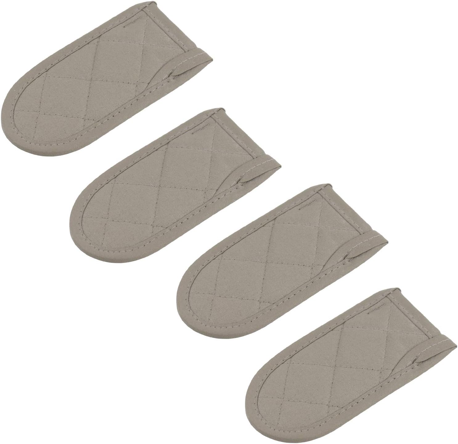 wellhouse Pan Handle Sleeve Hot Handle Holders Max Temp Handle Mitt Pot Holder Heat Resistant Non-Slip Machine Washable Handle Cover for Kitchen Cooking and Baking (4, Gray)