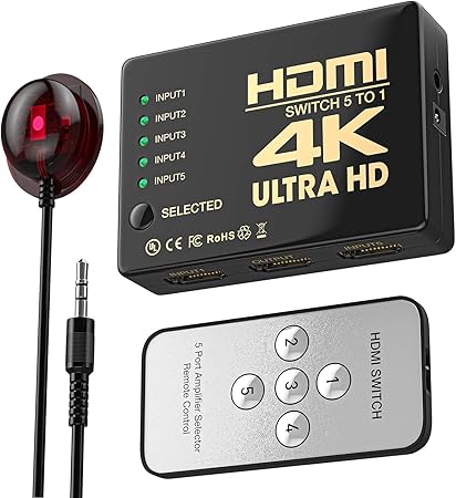 Hdmi Switch 4k Watsabro Hdmi Splitter Bi Direction 5 In Amazon De Elektronik