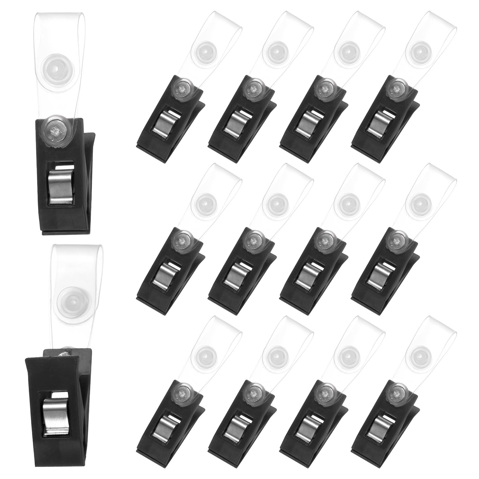 M METERXITY 20-Pack Garden Flag Clips Anti-Wind, Yard Flag Clips, Small Garden Flagpoles Clips, Plastic Lawn Yard Flag Pole Clips for Small Flags/Outdoor Flag/Garden Flag Poles [Black]