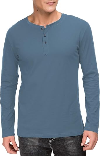 slim fit henley t shirt