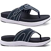 COFACE Flip Flops for Men with Arch Support Comfortable Man Thong Sandals Adjustable Beach Flip-flop Outdoor