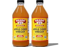 Health Life Bragg USDA Organic Raw Apple Cider Vinegar, With The Mother 16 Ounces Natural Cleanser, Promotes Weight Loss - Pa