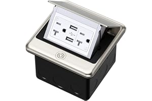 KYHSHJ Professional Pop-up Floor Power Outlet Box with USB 5V/4.8A Socket, 20 Amps Interference-Resistant Socket, Corrosion-R