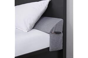 ENITYA Queen Bed Wedge Pillow for Headboard Gap/Mattress Gap Filler/Headboard Pillow/Bed Gap Filler,Close Gap(0-3.5") Between Mattress and Headboard,Stop Loosing Your Pillows,Phone(Grey 60"x6.5"x4.5")