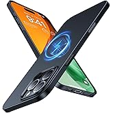 TORRAS Magnetic Slim Fit for iPhone 16 Pro Case, 6.3 inch, Ultra-Thin Case Compatible with MagSafe, Lightweight Matte Anti-Scratch Hard PC Cover Phone Case for iPhone 16 Pro OriginFit, Black