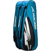 HUNDRED Cosmogear Badminton Kit-bag (Size: Large) | Double Zipper | Bag with Front Zipper Pocket | Material: Polyester| Padded Back Straps | Easy-Carry Handle