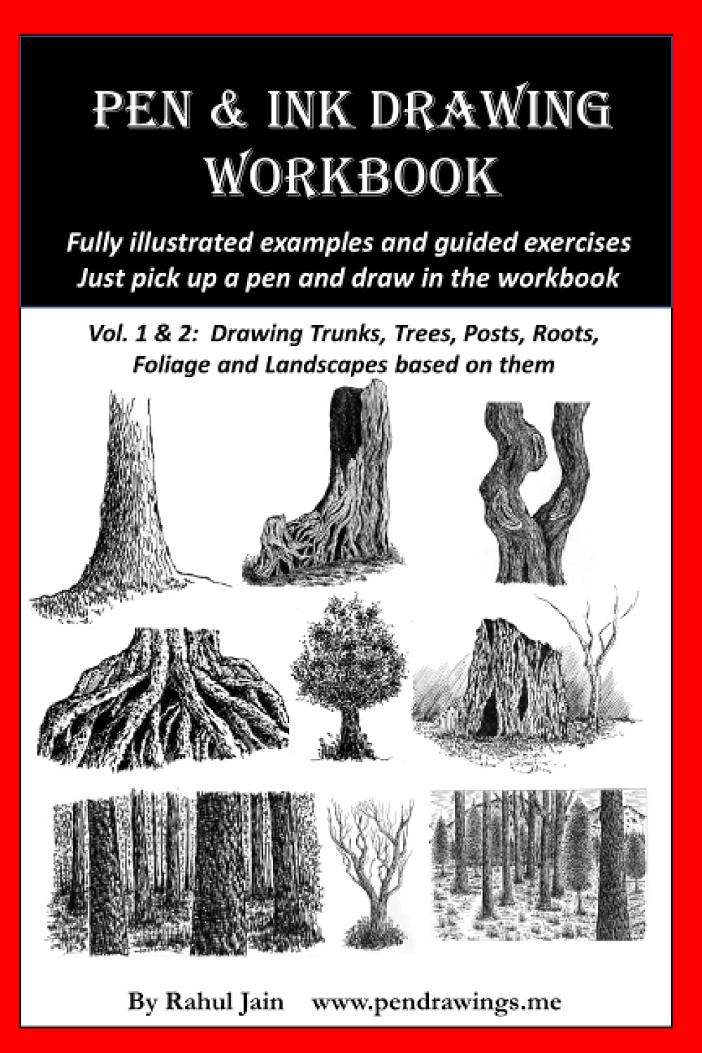 Pen and Ink Drawing Workbook vol 1-2: Pen and Ink Drawing workbooks for absolute beginners (Pen and Ink Workbooks)