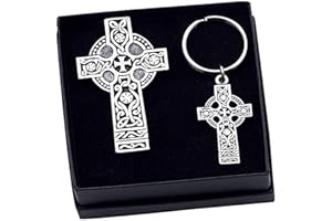 Cathedral Art Abbey & CA Celtic Cross Visor Clip and Key Ring Gift Set, One Size, Gray