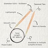 KnitPro Basix Beech Fixed Circular Needles 32 inch 10.00mm view 3