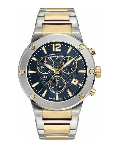 Salvatore Ferragamo F-80 Collection Luxury Mens Watch Timepiece - Main Image