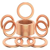 15pc 14mm Copper Drain Plug Washer 007603-014106 Replacement for Mercedes | M14 oil crush gasket Also 007603014106 Fits C E S CLK ML GL SLK Class Sprinter vans 1990-2024 Benz seal by AUTOMAJOR