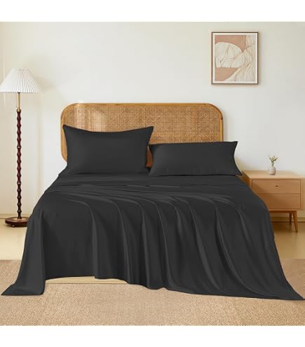 Drap-housse Microfibre 90x190/200cm - Hauteur Matelas 28cm, Ultra Doux, Respirant, Blanc - 9