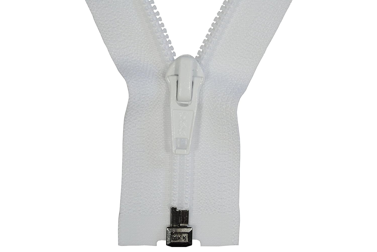 YKK Reißverschluss 1 Wege teilbar weiß 200 cm Kunststoff Spirale ...