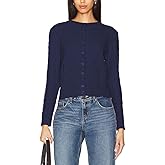 JLCNCUE Womens Cable Knit Cardigan Crewneck Open Front Long Sleeves Sweater 2025 Fall Trendy Button Dwon Cropped Cardigan