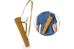 ONLYHANDMADE Scorpion Archery Back Arrow Quiver - Genuine Leather Arrow Case - Traditional Handmade Archery Quiver for Hunting & Target Practicing - Adjustable Lightweight & Comfortable Cow Leather