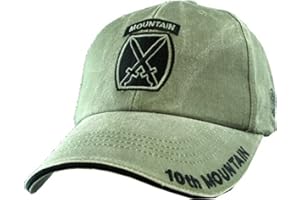 YINAT US Army 10th Mountain Division OD Green Ball Cap