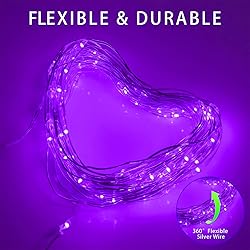 Solar Christmas Halloween String Lights Purple