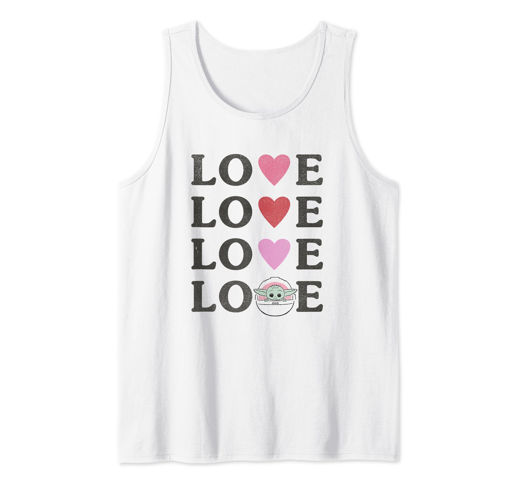 Star Wars The Mandalorian The Child Love Text Stack Tank Top