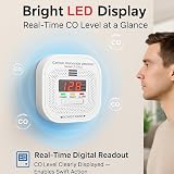 ZYTA Carbon Monoxide Detector CO Alarm with 10 Year Sealed Battery Figaro LCD view 3