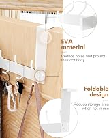 Victoper Over Door Hook Hanger 12 Hooks White Matte Assembly-Free view 5