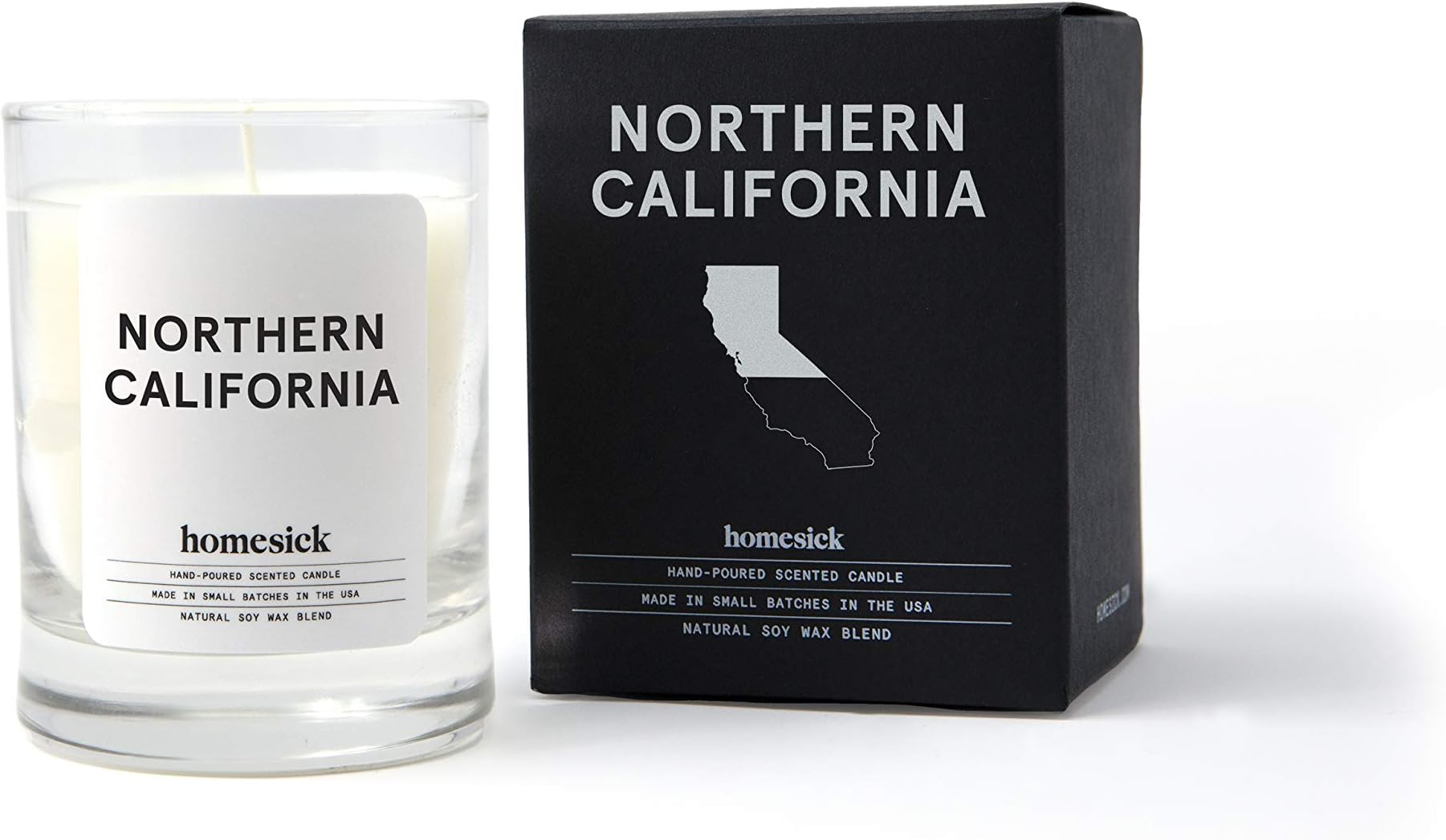 Homesick Norcal Mini Scented Candle (10 to 12 hr Burn Time) 1.5 oz