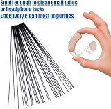 Gosknor 15 Pcs Hearing Aid Pipe Cleaners ABS Black 9cm Hearing Aid Tools view 5