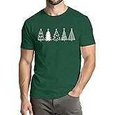 ELDPS Christmas Shirts for Men: Merry and Bright T Shirt Christmas Graphic Tee Shirt Xmas Holiday Casual Tee Tops
