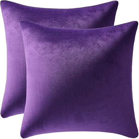 DEZENE 18x18 Throw Pillow Cases Purple 