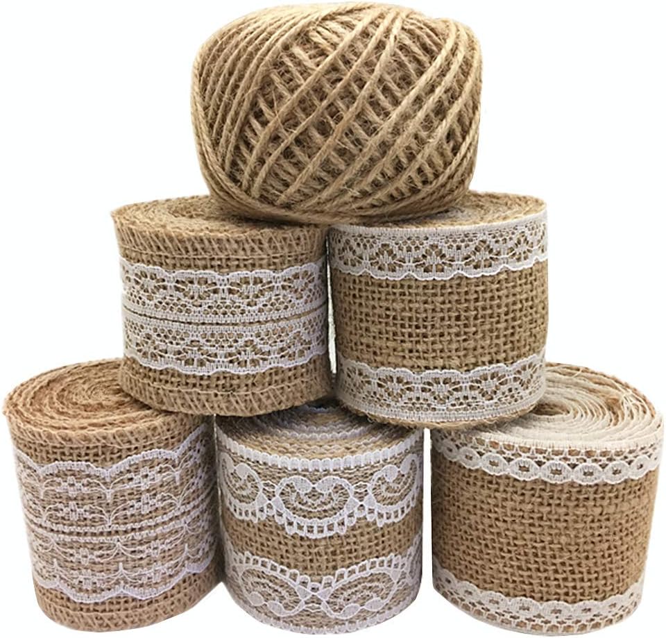 2 inch wired burlap ribbon