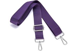 S&loyoe Silver Buckle Purse Straps Replacement Crossbody Bag Strap Adjustable Wide Guitar Straps for Handbags 1.5inch