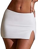EG CHRIS G Women's Black Mini Skirts Elastic High