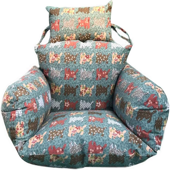QIAOTT Hanging Swing Chair Cushions,Cotton Bird Nest Rattan