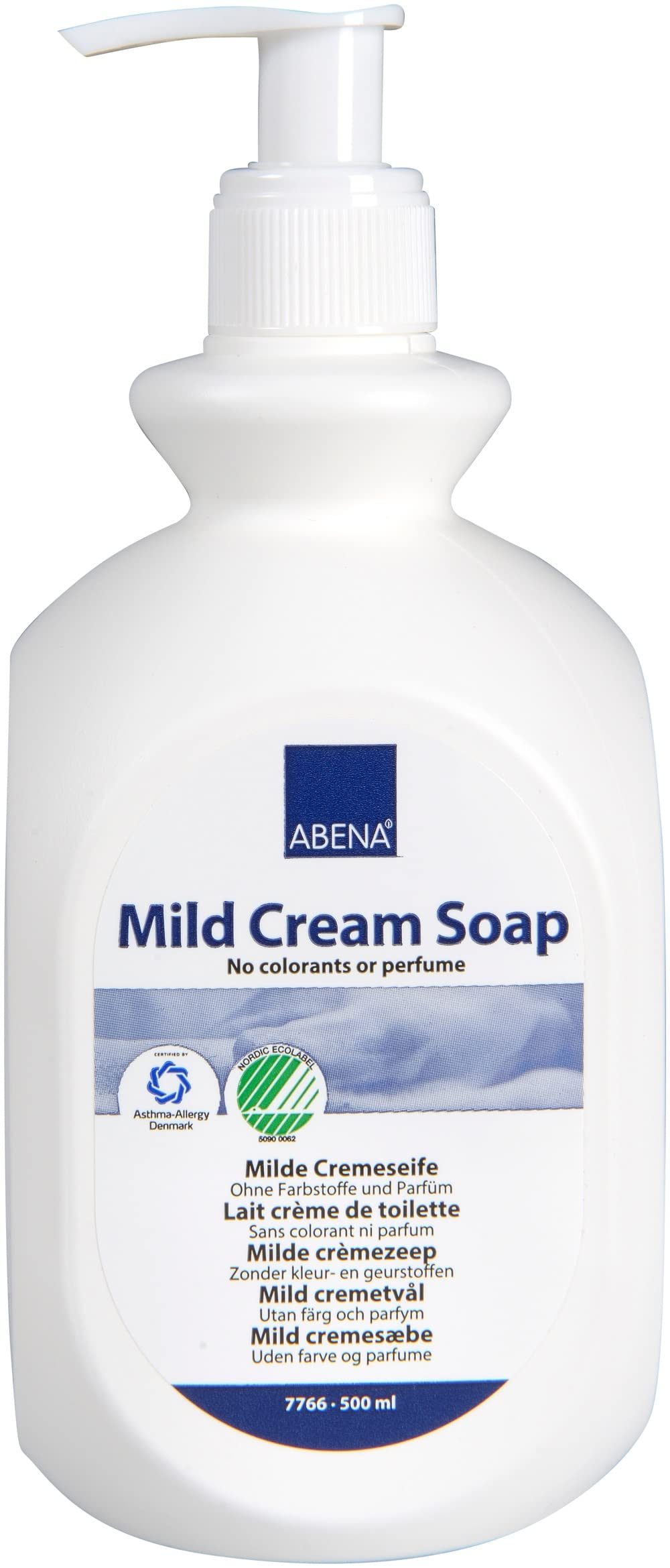 ABENA Mild Cream Soap, Colourant and Fragrance Free - 500 ml , Packaging may vary