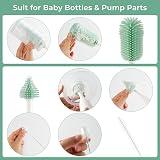 Momcozy Bottle Brush Kit Pro Push-Press Deep Cleaning Green view 4