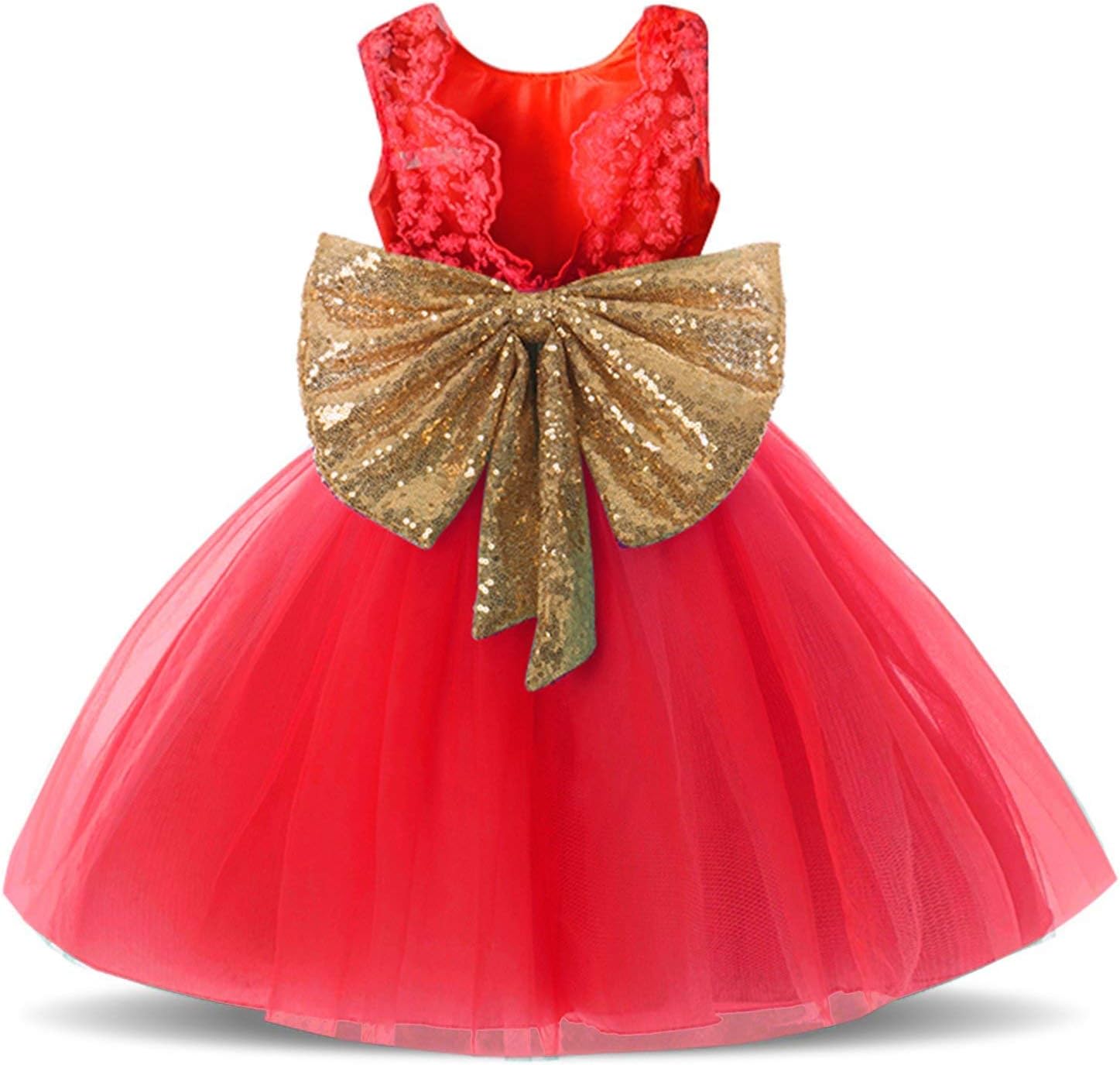 Toddler/Little/Baby Girls Sequin Tulle Embroidered Elegant Tutu Backless Dresses