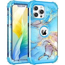 BQQFG for iPhone 13 Pro Max Case, Three Layer Heavy