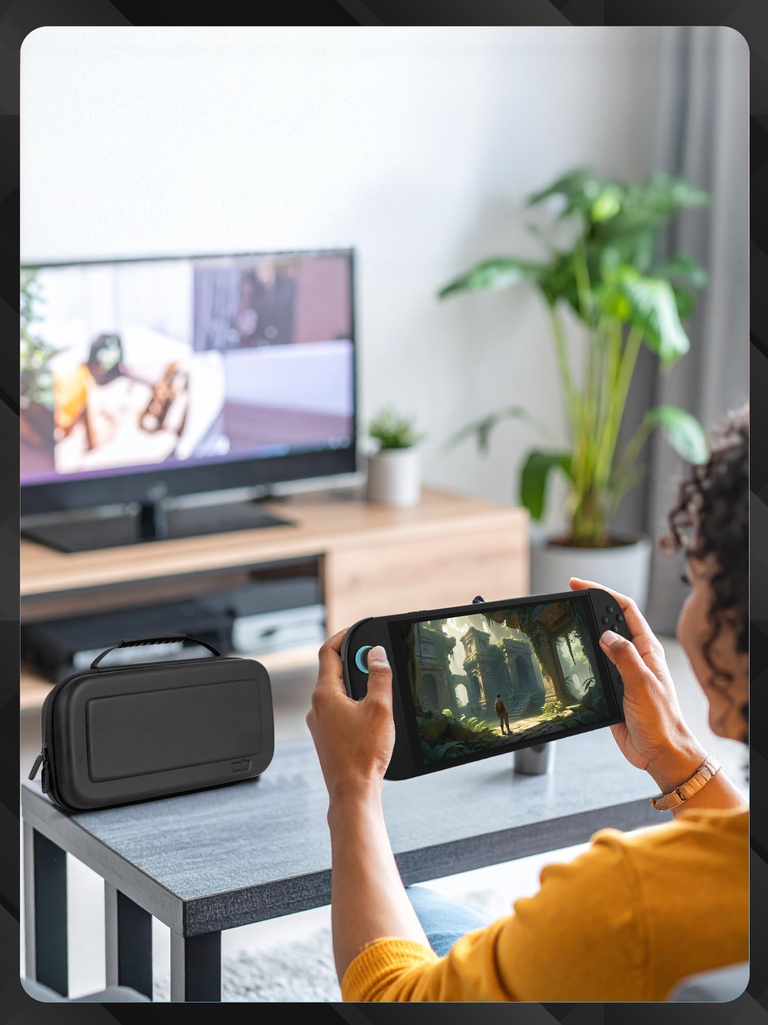 Orzly Tragetasche für die Nintendo Switch 2 (2025) Konsole, 7,9 Zoll Bildschirmschutz, Hartschalenetui mit intelligenter Aufbewahrung für Zubehör und Spiele, Taschen, Geschenkbox-Edition 8