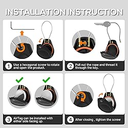 Waterproof AirTag Keychain Holder - (4 Pack) Air
