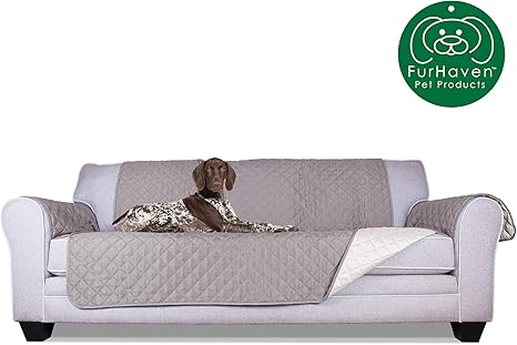 Amazon Com Furhaven Pet Furniture Cover Two Tone Reversible