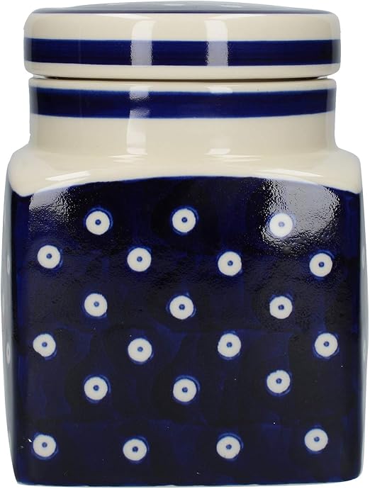 navy blue tea coffee sugar canisters