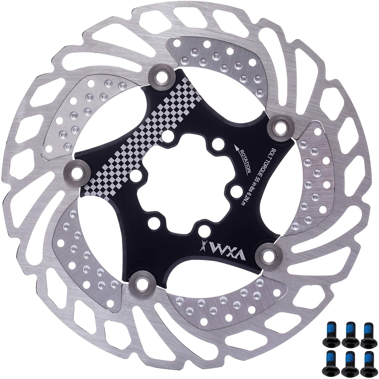 YBEKI Premium Floating Disc Brake Rotor (140/160/180/203mm) - 7075-T6 Aircraft Aluminum Core & Stainless Steel - 72° 6-Bolt Design for MTB/Road/BMX - Enhanced Heat Dissipation & 0.08mm Precision