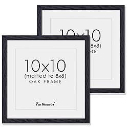 Solid Oak 10”x10” Picture Frame Matted to