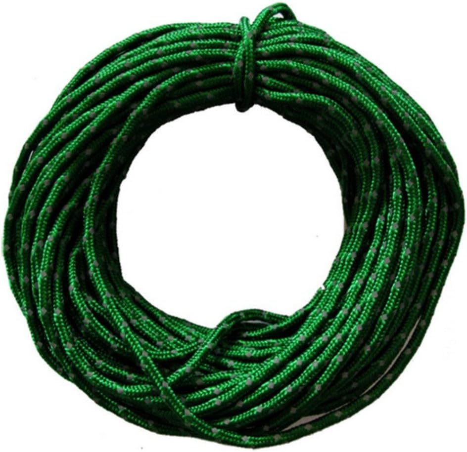 Katech Reflective Tent Rope Multifunction 50ft Long Camping Tent Guy Rope Clothes Hanging Cord with Durable Aluminum Alloy Guy Rope Tensioners