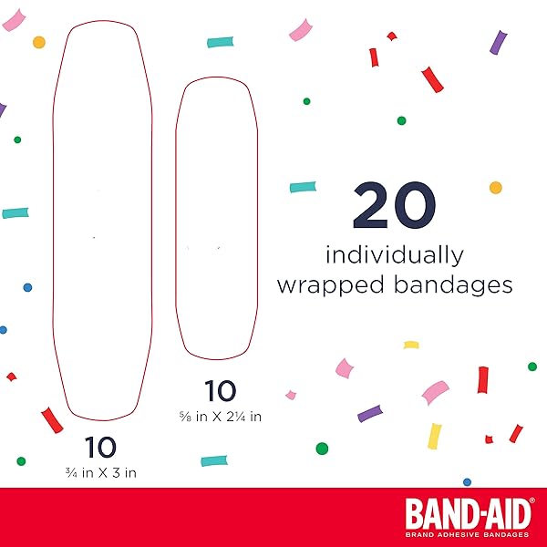 BAND-AID BRAND ADHESIVE BANDAGES FOR MINOR CUTS & SCRAPES, WOUND CARE FEATURING DISNEY’S ELEMENTAL CHARACTERS, FUN BANDAGES FOR KIDS AND TODDLERS, ASSORTED SIZES, 20 COUNT