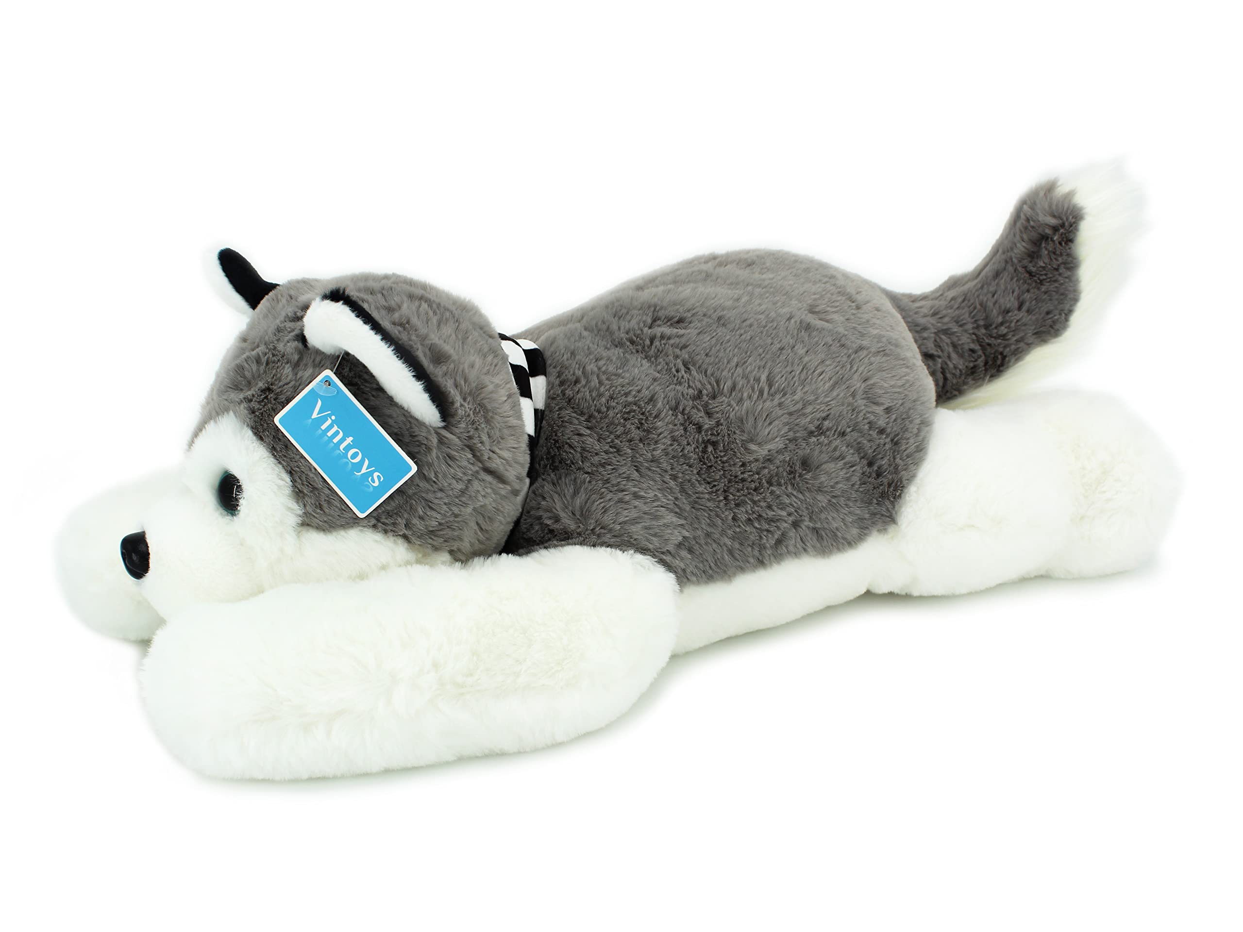 Vintoys Siberian Husky with Scarf Dog Plush Hugging Pillow Stuffed Animals Puppy Plush Soft Toy 20"