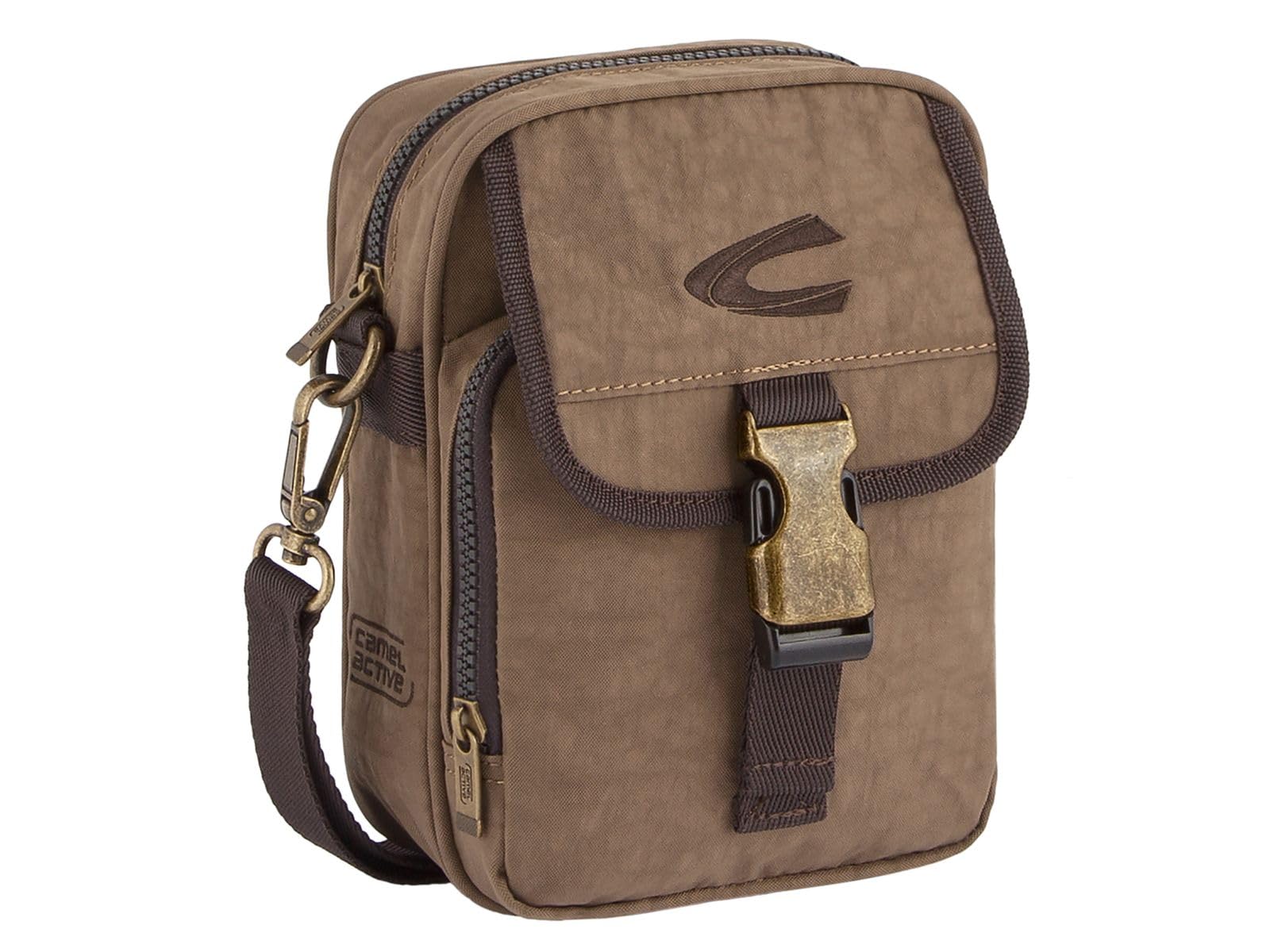 camel active Umhängetasche klein; B00 Journey Messenger Bag, 22 cm, Brown (Sand)