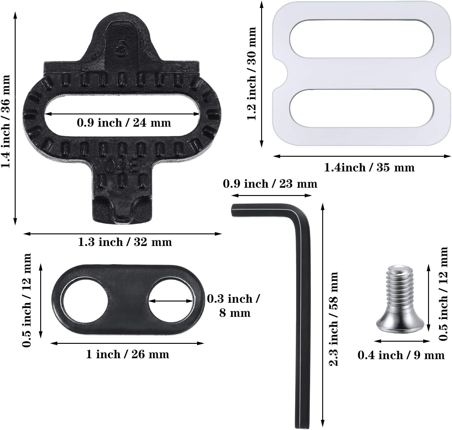 Hotop Bike Cleats Compatible with Shimano MTB SPD Pedals (SH51) for Men and Women Mountain Bike Shoes Bicycle Cleat Set for Mountain Biking and Indoor Cycling : Sports & Outdoors